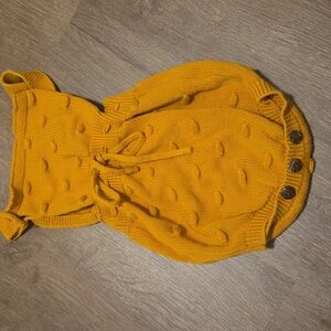 Mustard Knit Baby Romper Size 18-24 M